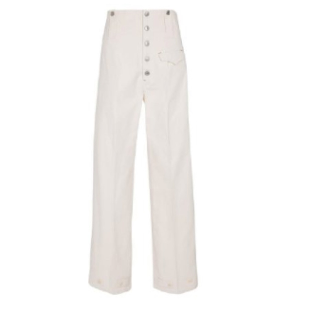 Isabel Marant Darlena Tapered Cotton Workwear Pants